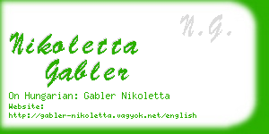 nikoletta gabler business card